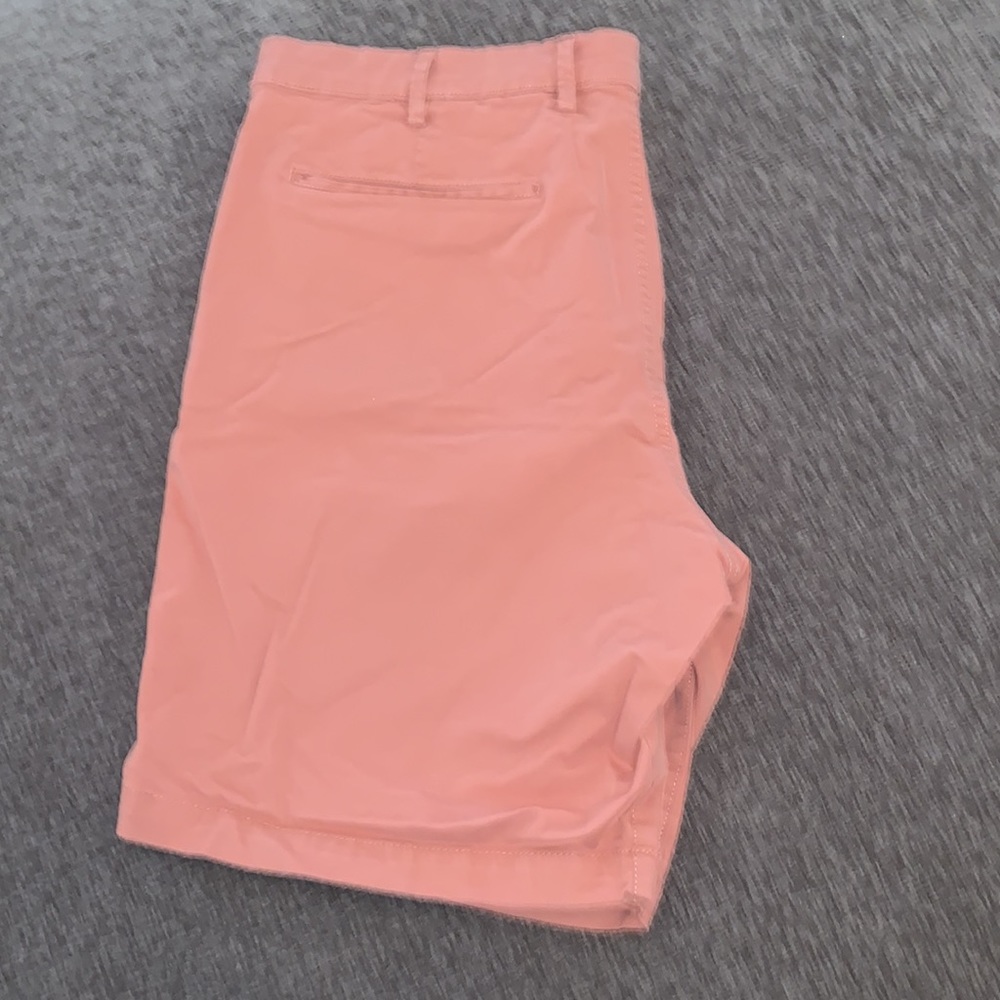 Mens pink casual khaki shorts / 40 - Picture 2 of 3